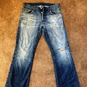 7 For all Mankind Distressed Rocker Jeans 32 x 30